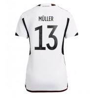 Koszulka piłkarska Niemcy Thomas Muller #13 Strój Domowy dla kobiety MŚ 2022 tanio Krótki Rękaw